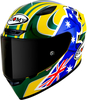 Suomy Track-1 Troy Bayliss Replica 2005,  integral helmet,  color: Yellow/Green/Blue,  size: XS