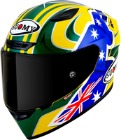 Suomy Track-1 Troy Bayliss Replica 2005,  integral helmet,  color: Yellow/Green/Blue,  size: XS