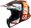 Suomy X-Wing Amped,  motocross helmet,  color: Black/Orange/White,  size: M