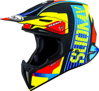 Suomy X-Wing Amped,  motocross helmet,  color: Black/Yellow/Red/Light Blue,  size: L