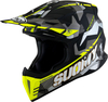 Suomy X-Wing Camouflager,  motocross helmet,  color: Matt Black/Grey/Neon-Yellow,  size: XL