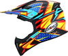 Suomy X-Wing Duel,  motocross helmet,  color: Black/Light Blue/Blue/Red/Yellow,  size: 2XL