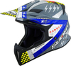Suomy X-Wing Jetfighter,  motocross helmet,  color: Matt Grey/Yellow/White/Blue,  size: XL