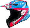 Suomy X-Wing Jetfighter,  motocross helmet,  color: Matt Light Blue/Grey/Pink,  size: L