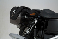 SW-Motech Legend Gear LC,  side bag system,  color: Black/Dark Brown,  size: Left LC2/Right LC2
