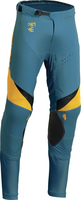 Thor Prime Rival S23,  textile pants,  color: Petrol/Yellow,  size: 28