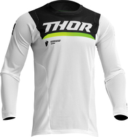 Thor Pulse Air Cameo S23 Jersey,  2nd choice item,  color: White/Black,  size: L