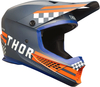 Thor Sector 2 Combat,  motocross helmet,  color: Matt Dark Blue/Orange/White,  size: L
