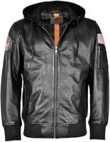 Top Gun TG20212111,  leather jacket,  color: Black,  size: 3XL