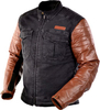 Trilobite Acid Scrambler,  leather-/textile jacket,  color: Black/Brown,  size: XL