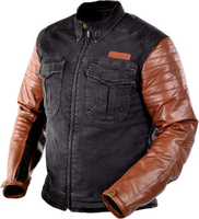Trilobite Acid Scrambler,  leather-/textile jacket,  color: Black/Brown,  size: XL