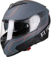 Vito Furio Solid,  flip-up helmet,  color: Matt Black/Grey/Red,  size: XL