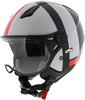 Vito Moda,  jet helmet,  color: Matt White/Black/Red,  size: XL