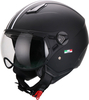 Vito Moda,  open face helmet,  color: Matt Black/White,  size: XXL