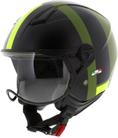 Vito Moda,  open face helmet,  color: Matt Green/Black,  size: XL
