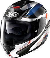 X-Lite X-1005 Ultra Carbon Powertrain N-Com,  flip-up helmet,  color: Black/White/Blue/Red,  size: XXL