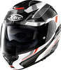 X-Lite X-1005 Ultra Carbon Powertrain N-Com,  flip-up helmet,  color: Black/White/Red,  size: XL