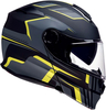 Z1R Solaris 2.0 Apex,  flip up helmet,  color: Matt Black/Grey/Yellow,  size: XL