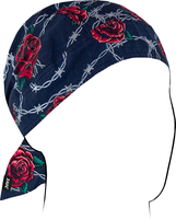 Zan Headgear Flydanna Barbed Wire Roses,  bandana,  color: Dark Blue/Red/White,  size: One Size