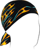 Zan Headgear Flydanna Hotrod,  bandana,  color: Black/Orange/Turquoise,  size: One Size