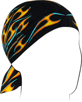 Zan Headgear Flydanna Hotrod,  bandana,  color: Black/Orange/Turquoise,  size: One Size