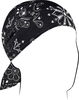 Zan Headgear Flydanna Micromesh Black Paisley,  bandana,  color: Black/White,  size: One Size