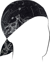 Zan Headgear Flydanna Moto Blueprint,  bandana,  color: Black/White,  size: One Size