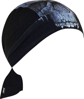 Zan Headgear Flydanna SF Midnight Skull,  bandana,  color: Black/White,  size: One Size