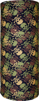 Zan Headgear Motley Tube SF Skull Camo,  multifunctional headwear,  color: Black/Green/Brown,  size: One Size