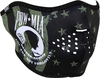 Zan Headgear Neoprene POW MIA Flag,  half mask,  color: Black/Green/White,  size: One Size