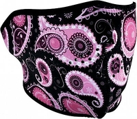 Zan Headgear Pink Paisley,  half mask